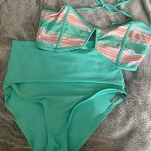 High waisted bathing suit